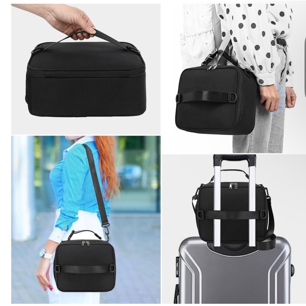 Mountain Guest Lunch Bag Insulated Cooler Tote Box for Kids Travel Black